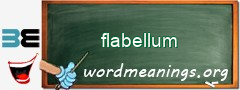 WordMeaning blackboard for flabellum